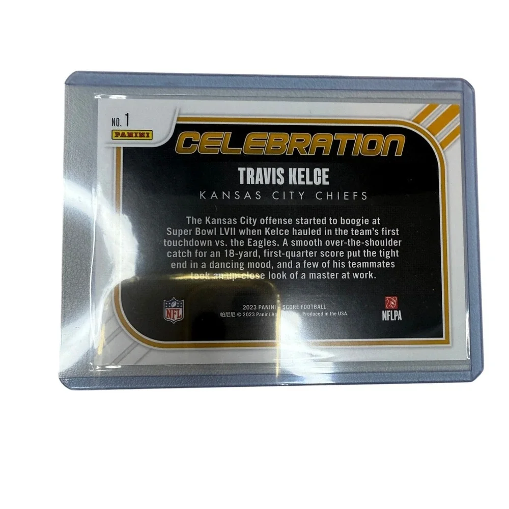 2023 Panini Score Celebration Showcase Travis Kelce 20/100 Kansas City Chiefs #1